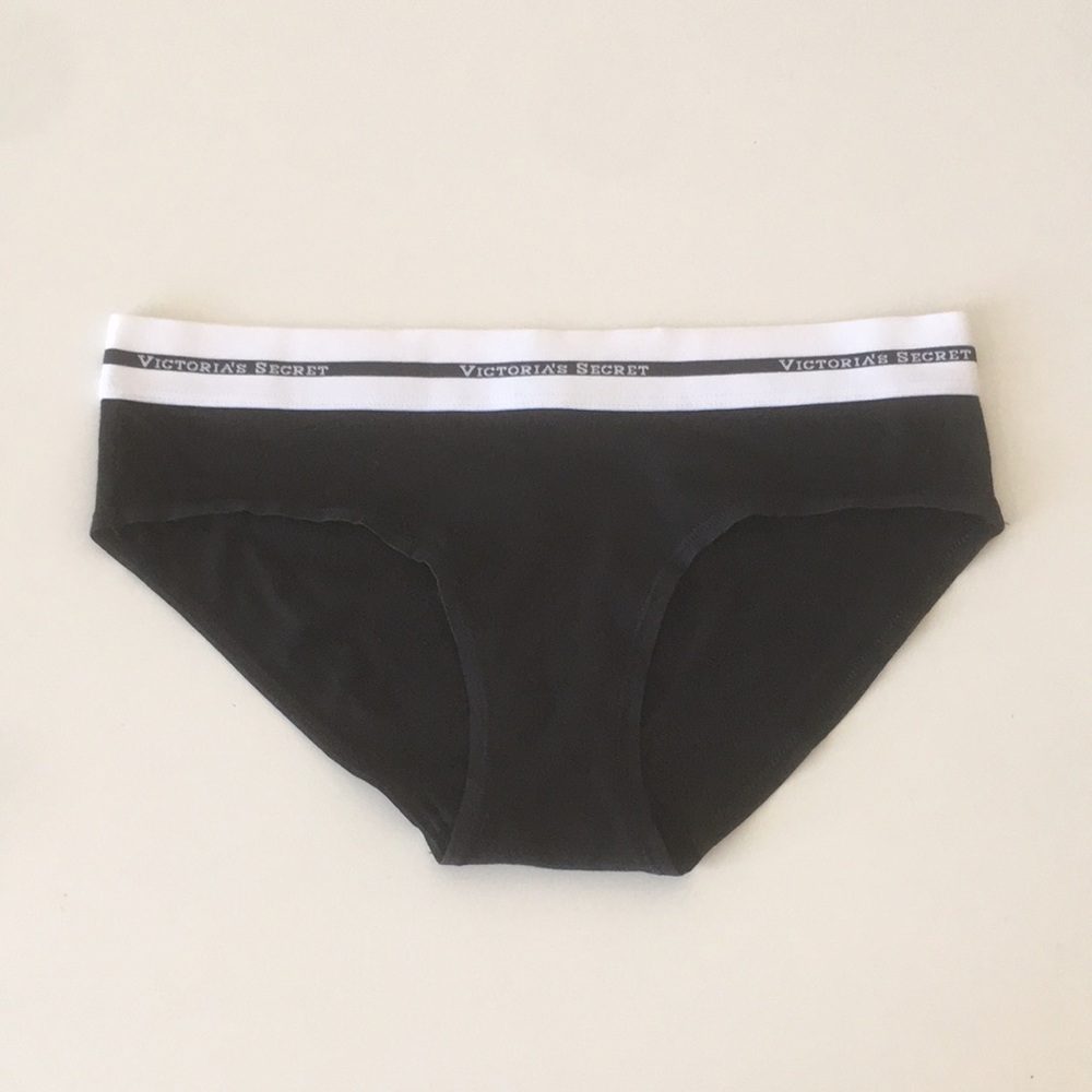 Victoria's Secret Panties Hiphugger Striped Band Black